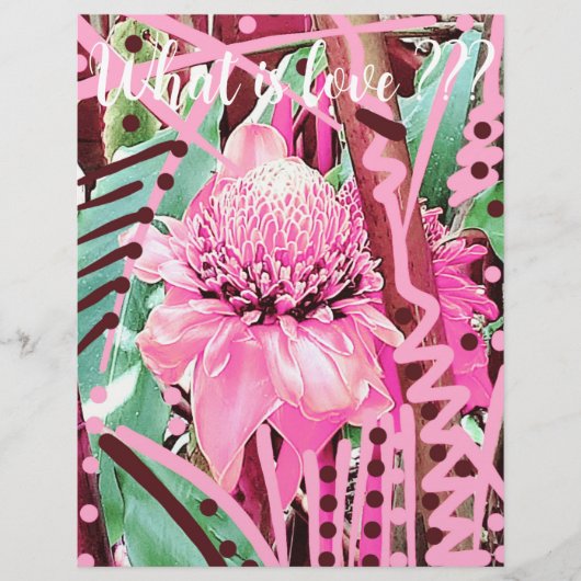 Tropische Blume des Lebens Hochzeit Liebe Flyer (Vorne)