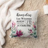 Tropische Blume des personalisierten Geburtskissen Kissen (Decke)