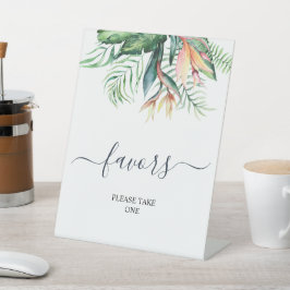 Tropische Blume Duschfavoriten Zeichen Sockelschild