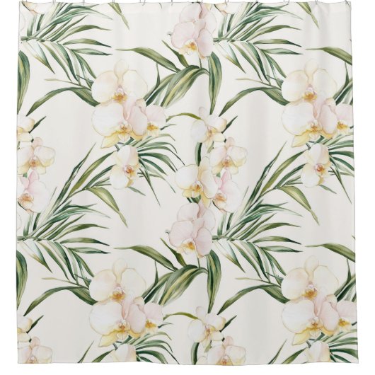 Tropische Blume Duschvorhang (Vorderseite)