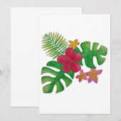 Tropische Blume Einladung (Vorne/Hinten)