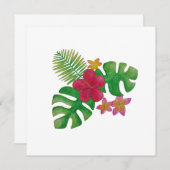 Tropische Blume Einladung (Vorne/Hinten)