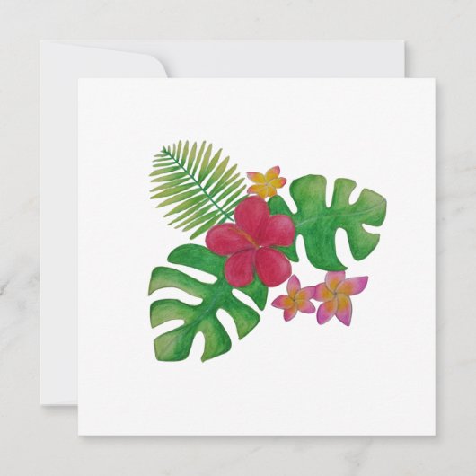 Tropische Blume Einladung (Vorderseite)