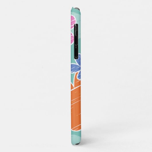 Tropische Blume, farbenfrohe Blume, Blumenmuster Case-Mate iPhone Hülle (Hinten/Links)