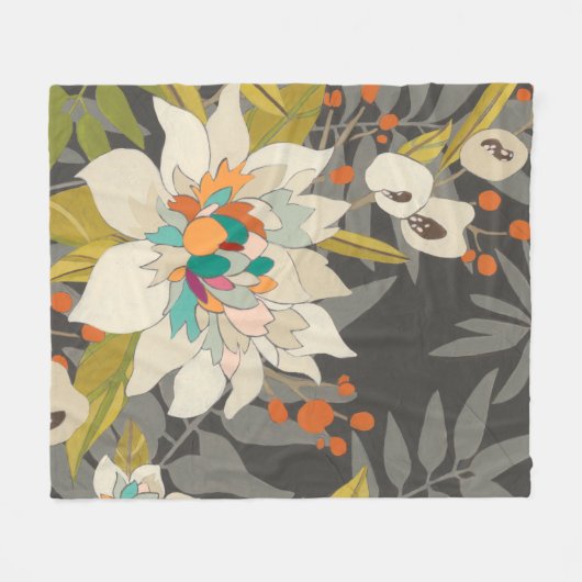 Tropische Blume Fleecedecke (Vorderseite (Horizontal))