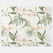Tropische Blume Fleecedecke (Vorderseite (Horizontal))