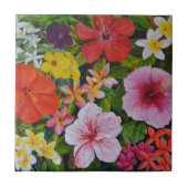 Tropische Blume Fliese (Vorderseite)
