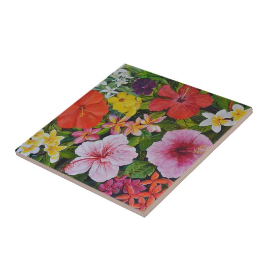 Tropische Blume Fliese (Seite)