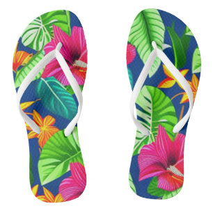 Tropische Blume Flip Flops Badesandalen