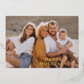 Tropische Blume Foto Foil Folien Feiertagskarte (Vorderseite)