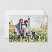 Tropische Blume Foto Wahl Hochzeit RSVP (Rückseite)