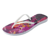 Tropische Blume Frenzy Dreh Flop Badesandalen (Schrägansicht)
