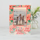 Tropische Blume Frohe Weihnachten Foto (Stehend Vorderseite)