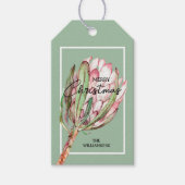 Tropische Blume Frohe Weihnachten Geschenkanhänger (Vorderseite)