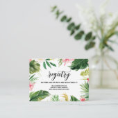 Tropische Blume für Aquarellbilder - Registrierung Begleitkarte (Stehend Vorderseite)