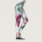 Tropische Blume für Frauen in Leggings (Rechts)