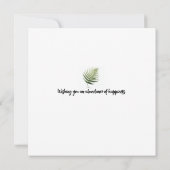 Tropische Blume Geburtstagskarte Karte (Rückseite)