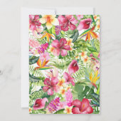 Tropische Blume Geburtstagsparty Einladung (Rückseite)