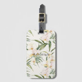 Tropische Blume Gepäckanhänger (Vorderseite Vertikal)