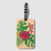 Tropische Blume Gepäckanhänger (Vorderseite Vertikal)