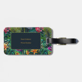 Tropische Blume Gepäckanhänger (Rückseite horizontal)