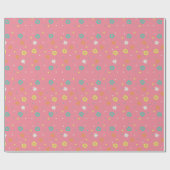 Tropische Blume Geschenkpapier (Flach)