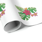 Tropische Blume Geschenkpapier (Rolleneckpunkt)