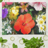 Tropische Blume Geschirrtuch (Gefaltet)