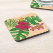 Tropische Blume Getränkeuntersetzer (Linke Seite)