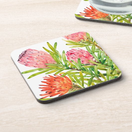 Tropische Blume Getränkeuntersetzer (Linke Seite)