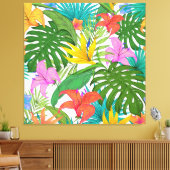 tropische Blume gewickelt Leinwand (Insitu (Wohnzimmer))