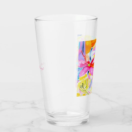 Tropische Blume Glas (Rechts)