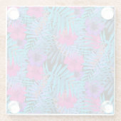 Tropische Blume Glasuntersetzer (Rückseite)