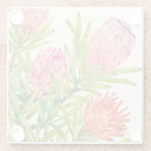 Tropische Blume Glasuntersetzer (Rückseite)