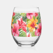 Tropische Blume Glasware Weinglas Ohne Stiel (Rechts)