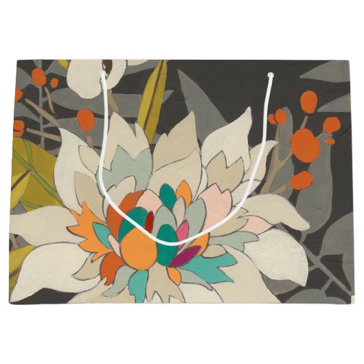 Tropische Blume Große Geschenktüte (Vorderseite)