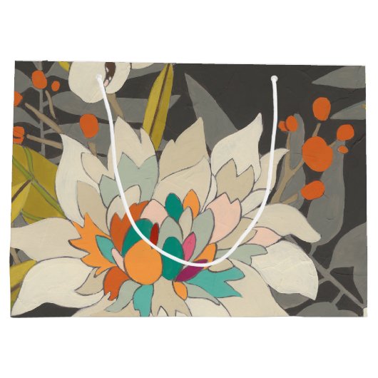 Tropische Blume Große Geschenktüte (Rückseite)