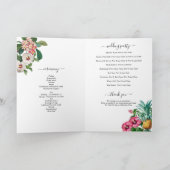 Tropische Blume Grüne Hochzeitserie Programm (Innenseite)