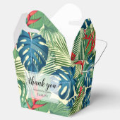 Tropische Blume Grüne Vielen Dank Geschenkschachtel (Geöffnet)