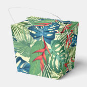 Tropische Blume Grüne Vielen Dank Geschenkschachtel (Rückseite)