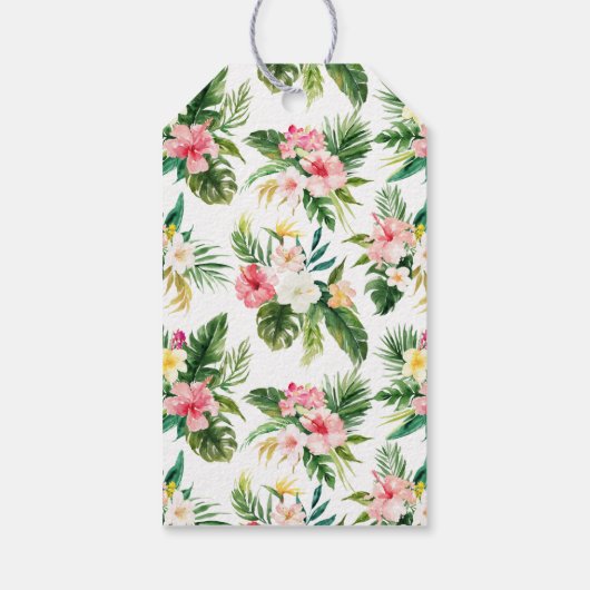 Tropische Blume Grünes Brautparty Vielen Dank Geschenkanhänger (Rückseite)