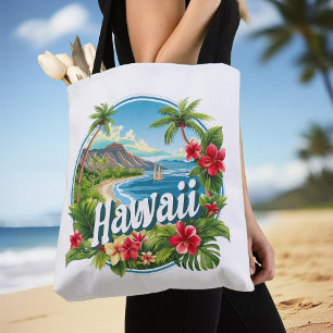 Tropische Blume Hawaii Beach Mountains Tasche