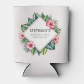 Tropische Blume Hibiskus Bachelorette Dosenkühler (Vorderseite)