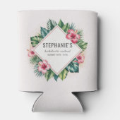 Tropische Blume Hibiskus Bachelorette Dosenkühler (Rückseite)