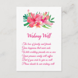 Tropische Blume Hibiskus Hochzeit wünschend gut Begleitkarte