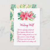 Tropische Blume Hibiskus Hochzeit wünschend gut Begleitkarte (Vorne/Hinten)