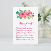 Tropische Blume Hibiskus Hochzeit wünschend gut Begleitkarte (Stehend Vorderseite)