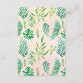 Tropische Blume Hibiskus Hochzeit wünschend gut Begleitkarte (Rückseite)