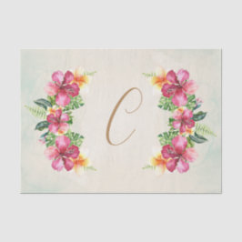 Tropische Blume Hibiskus Plumeria Flora Elegante Seidenpapier