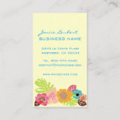 TROPISCHE BLUME/HINTERGRUND DES RETRO-BOLD VISITENKARTE (Rückseite)